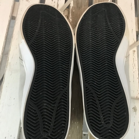 Nike White Black Canvas Sneaker Mens Lace Tie Shoe - Picture 5 of 6